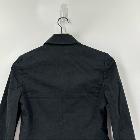 L’AGENCE Scout Cotton-Linen Blazer Solid Black Single Button Lined Size 0 - Picture 11 of 15